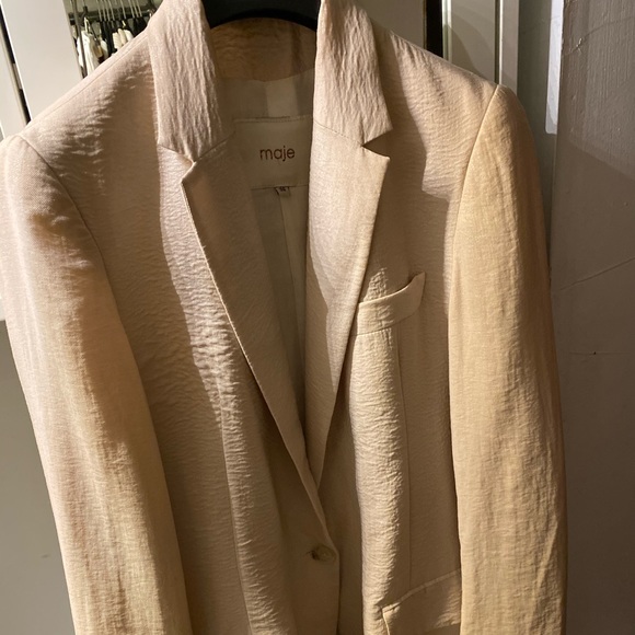 Maje French light pink blazer - Picture 4 of 7